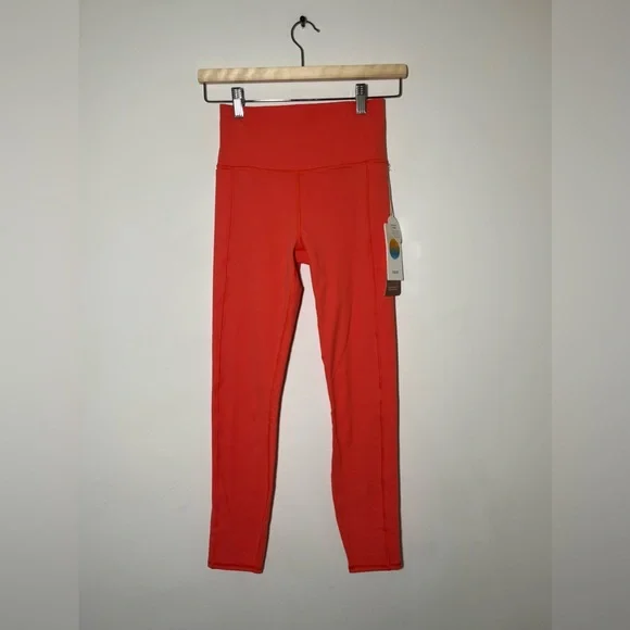 VUORI HIGH RISE STUDIO POCKET 7/8 LENGTH LEGGING IN GRAPEFRUIT SIZE XS *NWT* - Picture 4 of 7